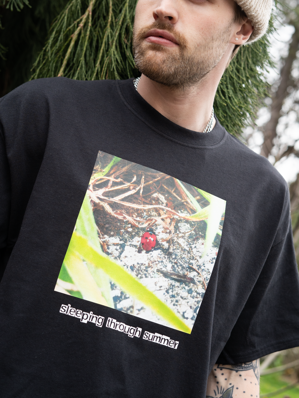 sleeping through summer ladybug tee